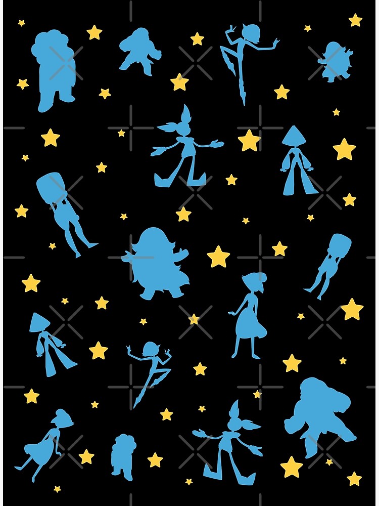 Disover Steven Universe Movie Character Pattern - Blue Premium Matte Vertical Poster