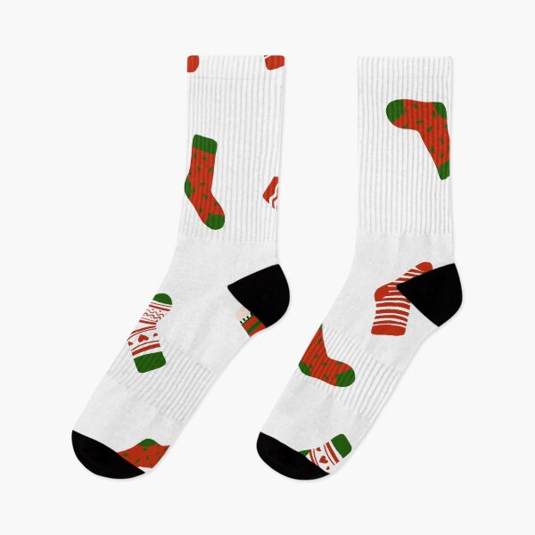 Item preview, Christmas sock illustration, cute holiday pattern  designed and sold by Ana Moguš.