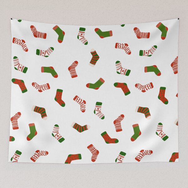 Item preview, Christmas sock illustration, cute holiday pattern  designed and sold by Ana Moguš.