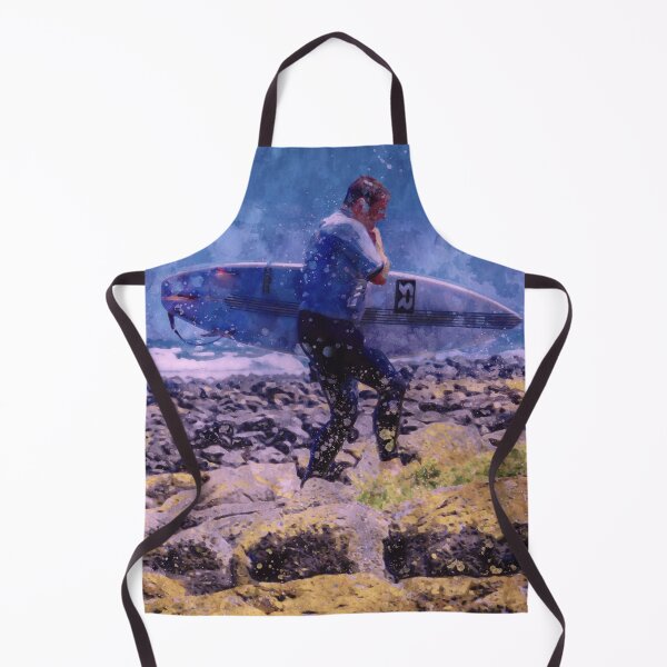 Item preview, Surfer Traversing the Rocks Watercolor designed and sold by Steven Jodoin.