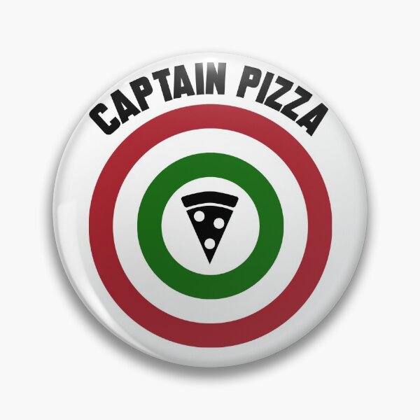Item preview, Captain Pizza (Italian flag) logo slice + text designed and sold by Dkrode.