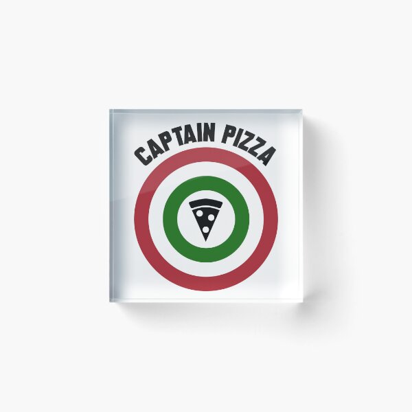 Item preview, Captain Pizza (Italian flag) logo slice + text designed and sold by Dkrode.