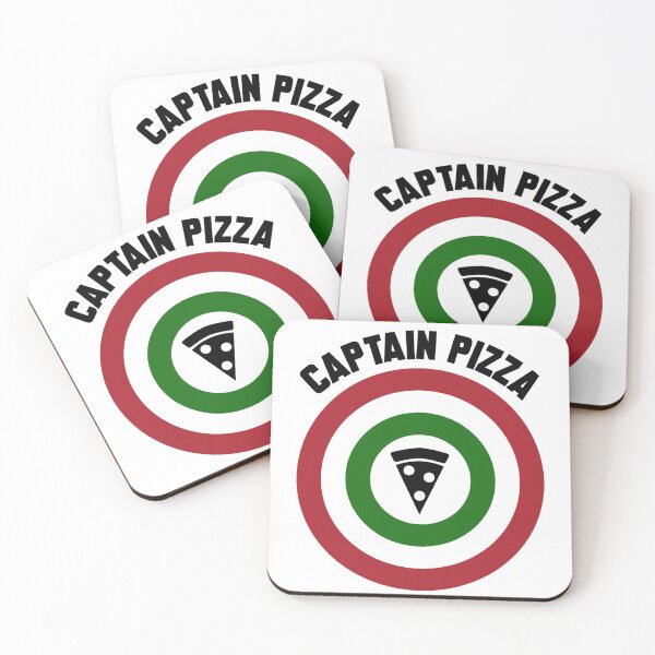 Item preview, Captain Pizza (Italian flag) logo slice + text designed and sold by Dkrode.