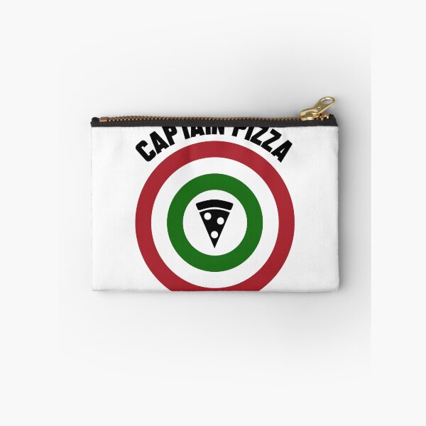 Item preview, Captain Pizza (Italian flag) logo slice + text designed and sold by Dkrode.