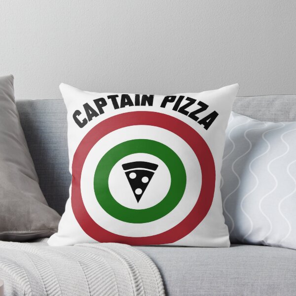 Item preview, Captain Pizza (Italian flag) logo slice + text designed and sold by Dkrode.