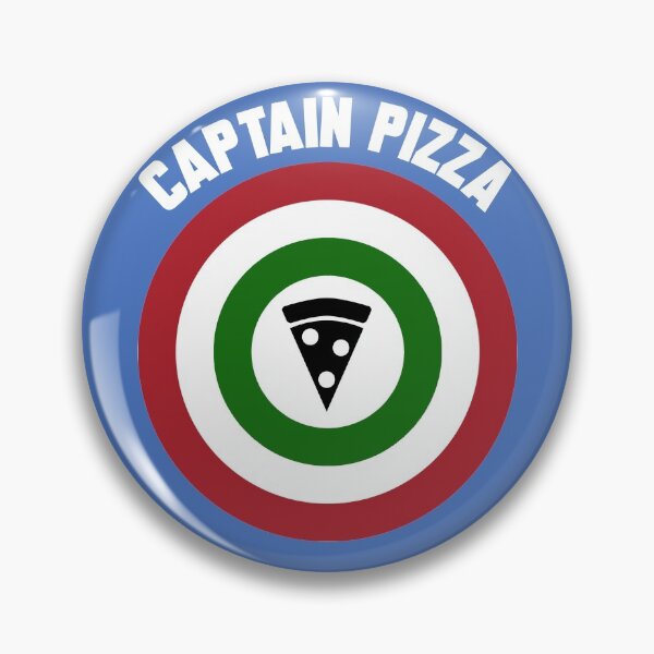 Item preview, Captain Pizza (Italian flag) logo slice + white text designed and sold by Dkrode.