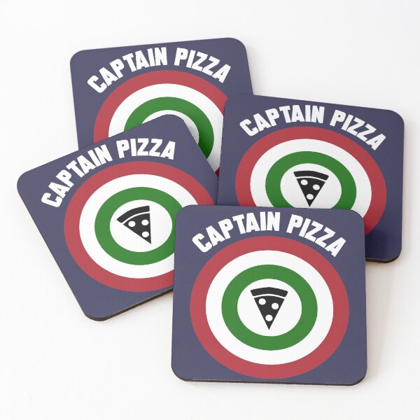 Item preview, Captain Pizza (Italian flag) logo slice + white text designed and sold by Dkrode.