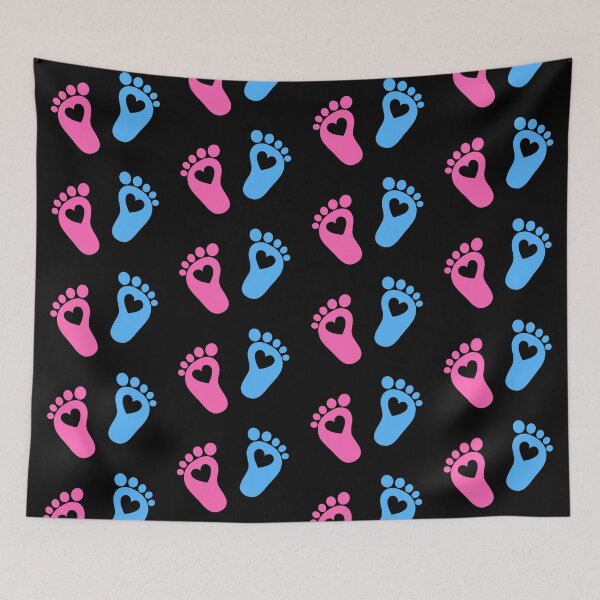 Item preview, Baby, baby feet, footprint, hearts designed and sold by boom-art.