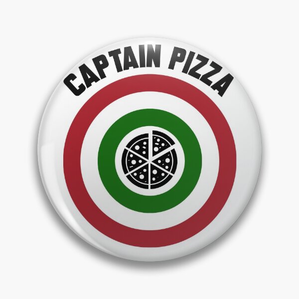 Item preview, Captain Pizza (Italian flag) logo + text designed and sold by Dkrode.
