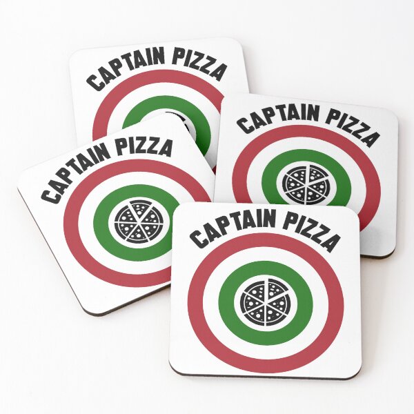 Item preview, Captain Pizza (Italian flag) logo + text designed and sold by Dkrode.