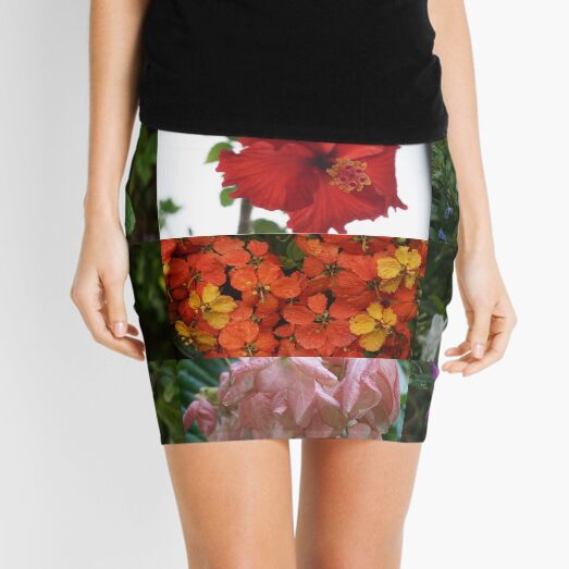 Flower Matrix 3 Hibiscus, Jasmine Mini Skirt
