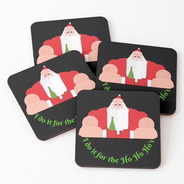 Item preview, I do it for the Ho Ho Ho's - Buff Santa - Green text designed and sold by miTeless seDign.