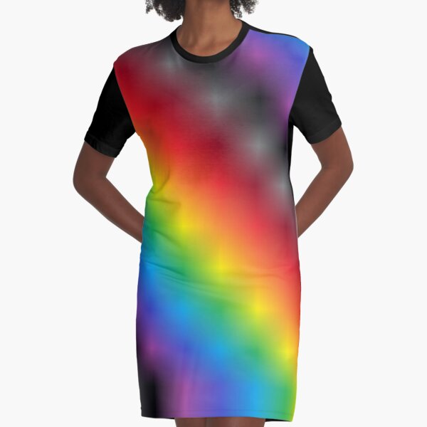 Colors, Color Gradient Graphic T-Shirt Dress