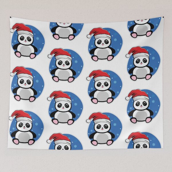 Item preview, Panda Santa Hat Merry Christmas  designed and sold by Soumita.