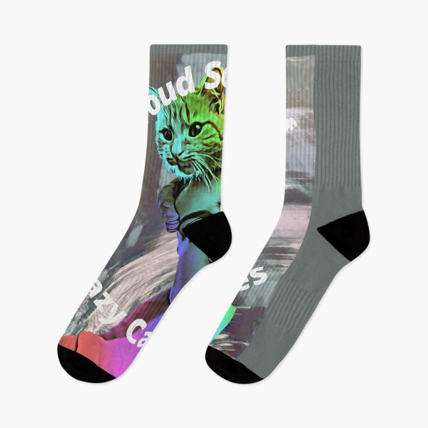 Item preview, Proud Society of Crazy Cat Ladies (rainbow) designed and sold by HamiltonmagicTs.