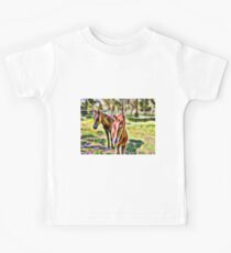 Horses in a field Kids Tee