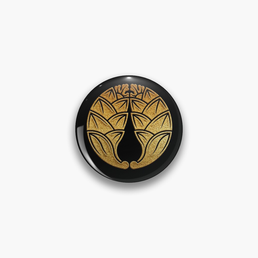 Daki Myoga Kamon in Gold Seal  Pin for Sale by Takeda-art