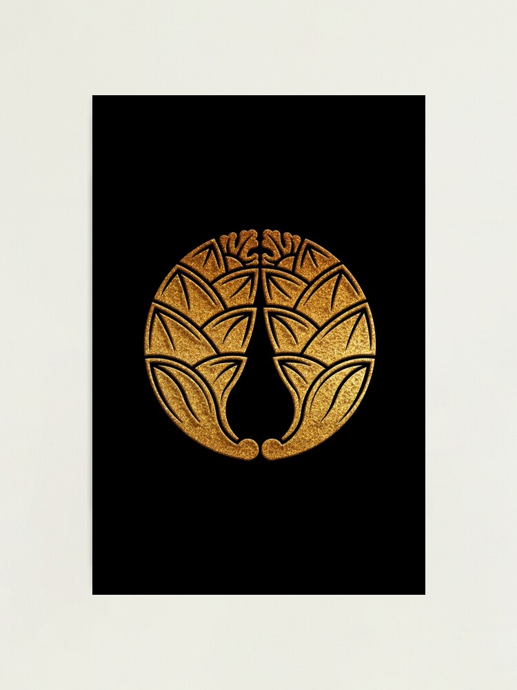 Daki Myoga Kamon in Gold Seal  Photographic Print for Sale by Takeda-art