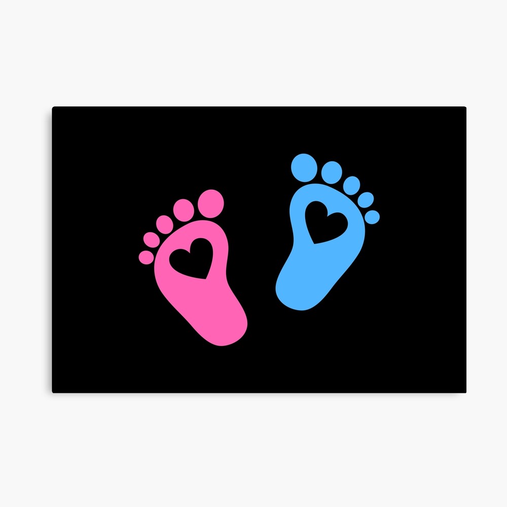 Impression Photo Bebe Pieds De Bebe Empreinte De Pas Coeurs Par Boom Art Redbubble