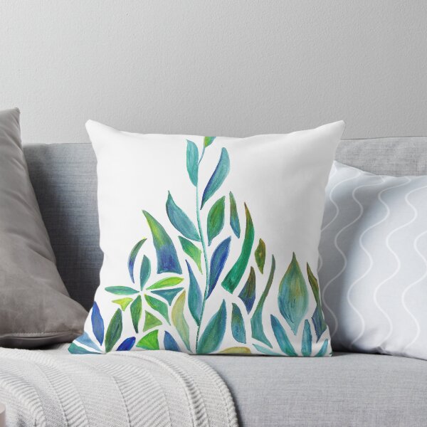Item preview, Blue & Green Watercolor Leaves designed and sold by Lynn Bacharka.
