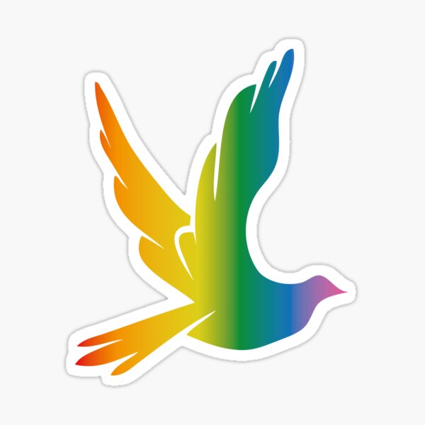 Rainbow Bird Sticker