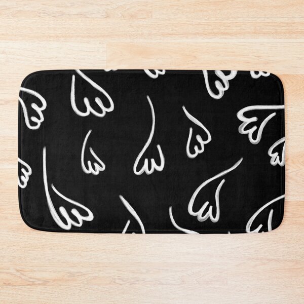 Item preview, Simple flower petals pattern white and black designed and sold by mooniya-stories.