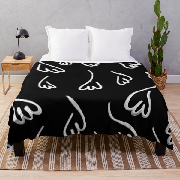 Item preview, Simple flower petals pattern white and black designed and sold by mooniya-stories.