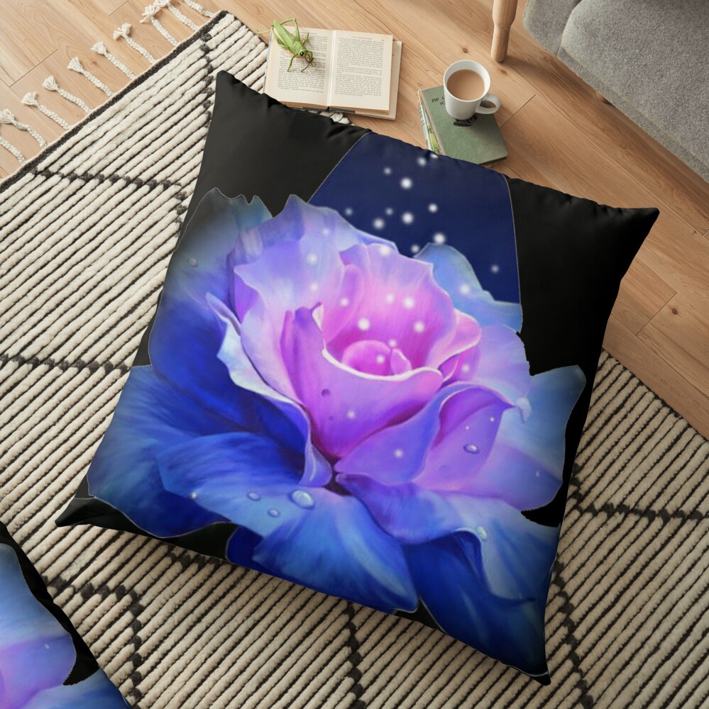 Enchanted rose Floor Pillow