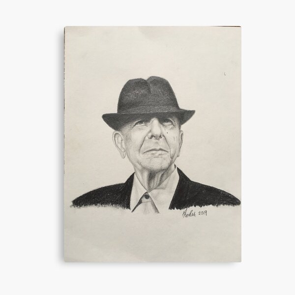 Item preview, Pencil portrait of Leonard Cohen designed and sold by GloriousArt1977.