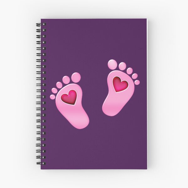 Item preview, Baby, girl, baby feet, footprint, hearts designed and sold by boom-art.