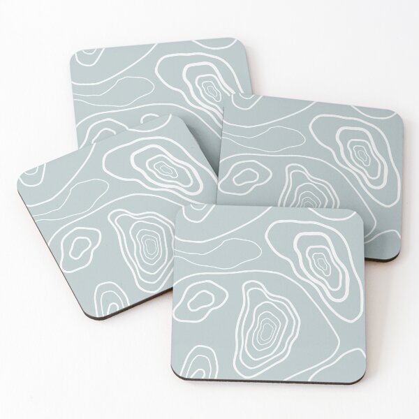 Item preview, Blue & White Topography Pattern designed and sold by StylishTayla.