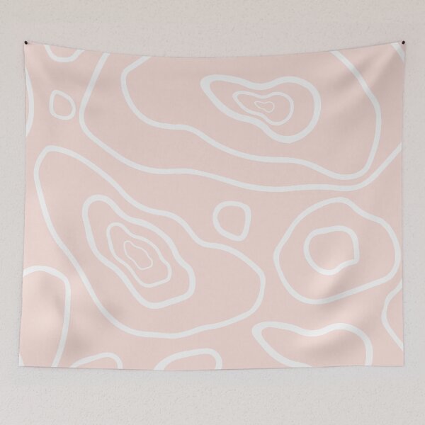 Item preview, Pink & White Topography Pattern designed and sold by StylishTayla.