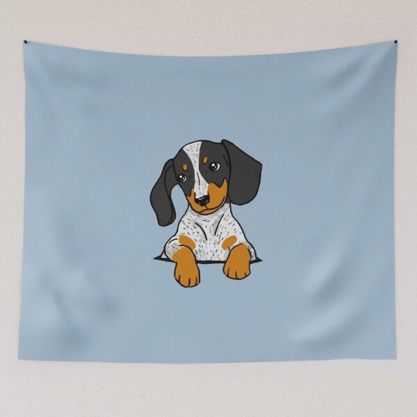 Item preview, Piebald Brindle Dachshund Puppy in Your Pocket designed and sold by Reiyankhairina.