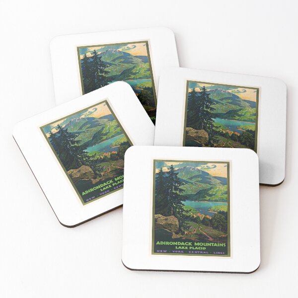Item preview, retro iconic Adirondack Mountains designed and sold by CorasPosters.