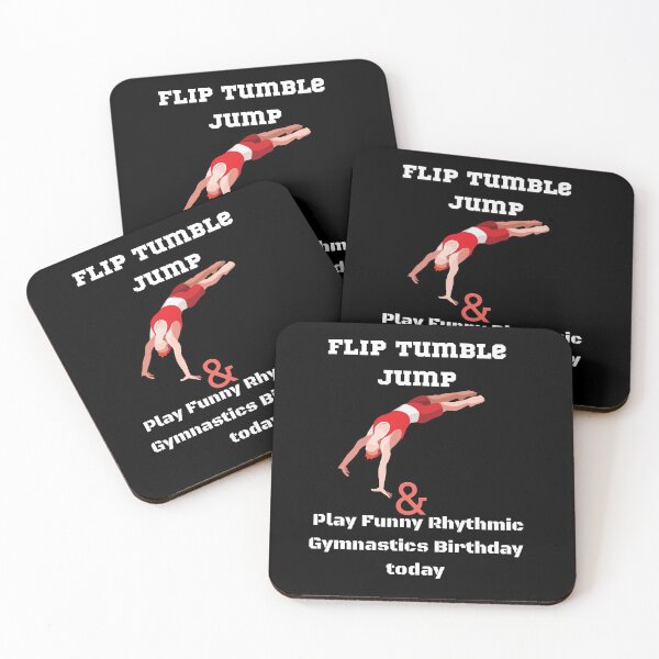 Item preview, Flip Tumble Jump And Play Funny Rhythmic Gymnastics Birthday today  designed and sold by piskwi.