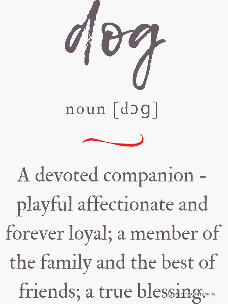 "Dog Definition Dictionary Collection" Sticker for Sale by