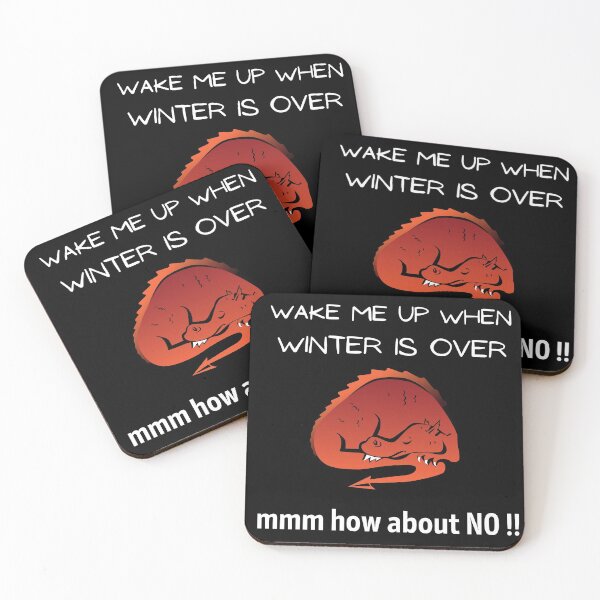 Item preview, Wake me up when winter is over sleeping dragon  designed and sold by Socool101.