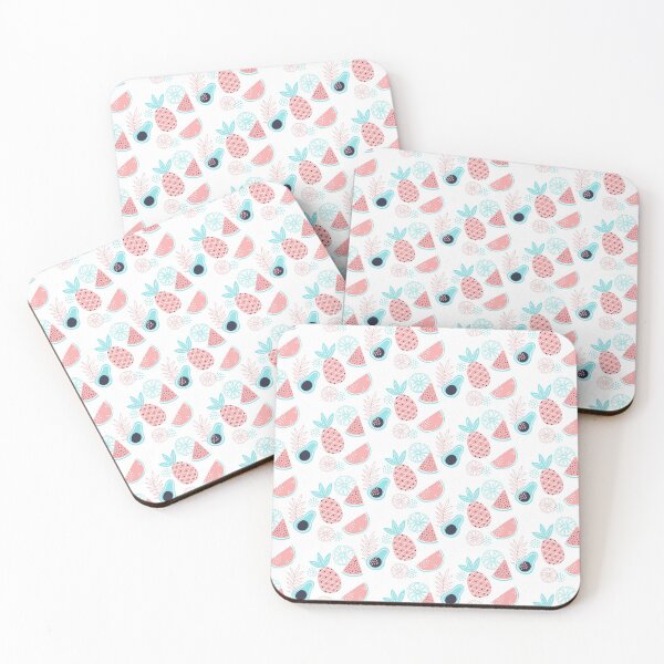 Item preview, Hand Drawn Pineapple Watermelon Fruit Background designed and sold by della95.