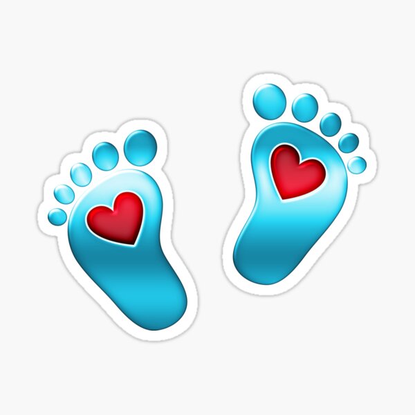 Item preview, Baby, boy, baby feet, footprint, hearts designed and sold by boom-art.
