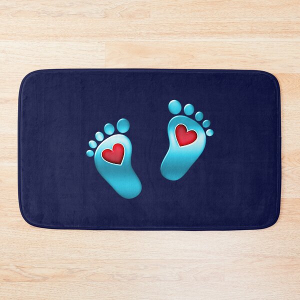 Item preview, Baby, boy, baby feet, footprint, hearts designed and sold by boom-art.