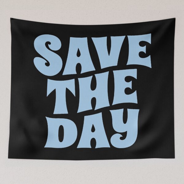 Item preview, Save The Day (Funny Cool Motivational Quote • Vintage Groovy 70's Look) designed and sold by SassyClassyMe.