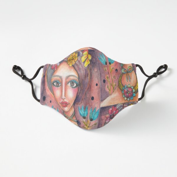 Frida Kahlo with Blue Tulips Fitted 3-Layer