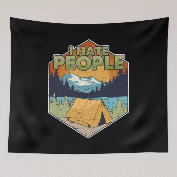 Item preview, Cute & Funny I Hate People Camping In Nature Pun designed and sold by perfectpresents.