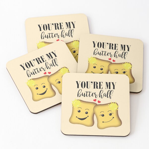 Item preview, You're My Butter Half Funny Food Pun designed and sold by HotHibiscus.