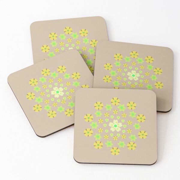 Item preview, Boho Beige Neon Flower Mandala  designed and sold by BohoMoon.