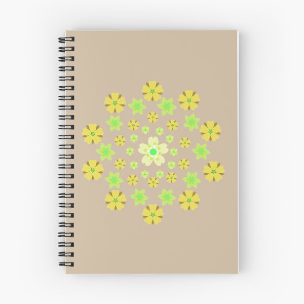 Item preview, Boho Beige Neon Flower Mandala  designed and sold by BohoMoon.