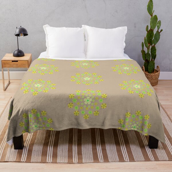 Item preview, Boho Beige Neon Flower Mandala  designed and sold by BohoMoon.