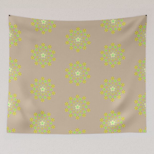 Item preview, Boho Beige Neon Flower Mandala  designed and sold by BohoMoon.