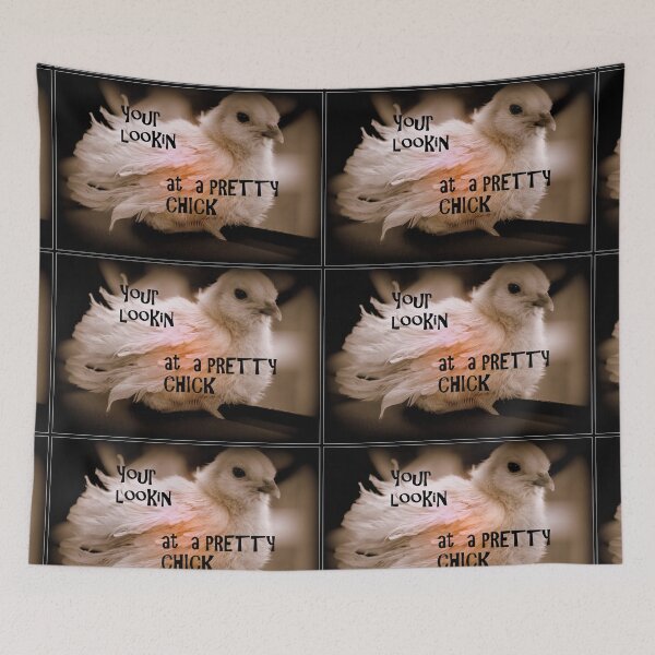 Item preview,  YOUR LOOKING AT AT A PRETTY CHICK , FRIZZLED CHICK PIC  designed and sold by Opalbluerose.