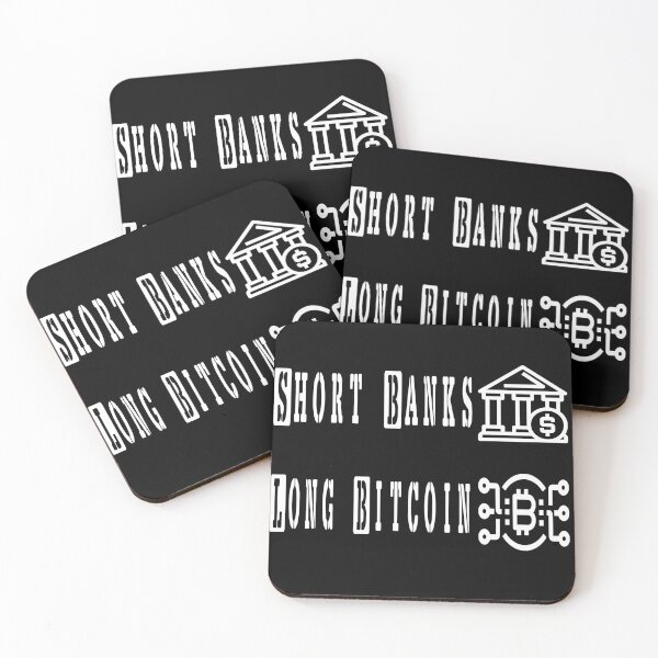 Item preview, Short Banks Long Bitcoin - white designed and sold by shaynetwright.